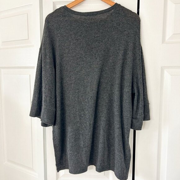 Zara Collection Oversized Charcoal Gray Knit Sweater Tunic Women’s Size Small - Picture 4 of 5